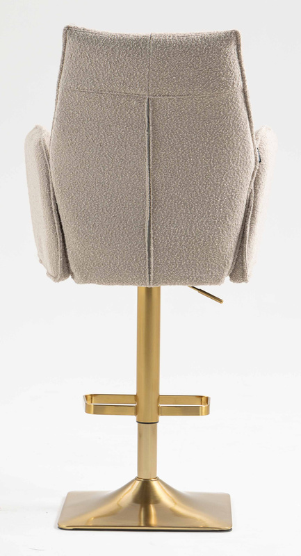 HR280KW Latte modern boucle szék arany lábbal