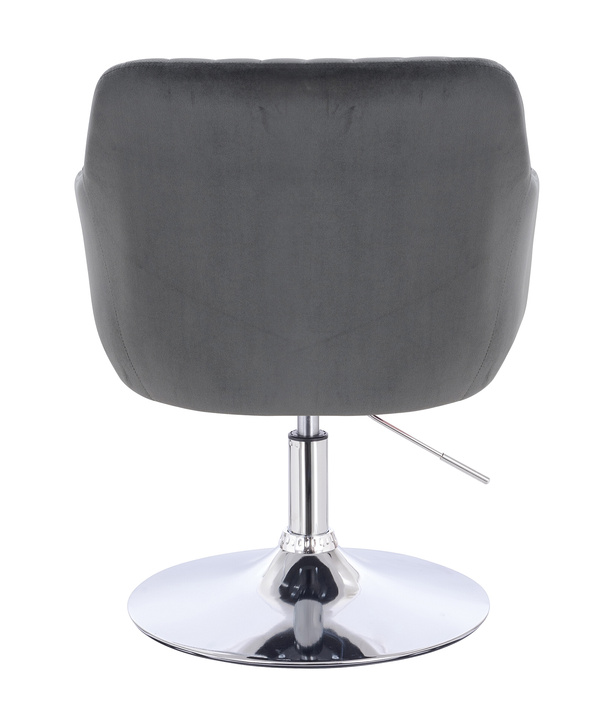 HR190N Grafit Modern Velúr Szék Krómozott lábbal