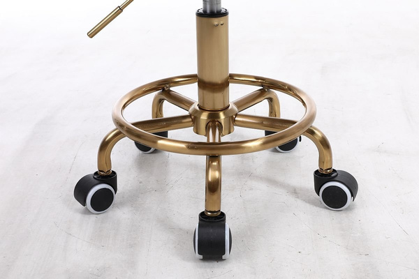 HR636 Sötétzöld modern velúr szék arany lábbal