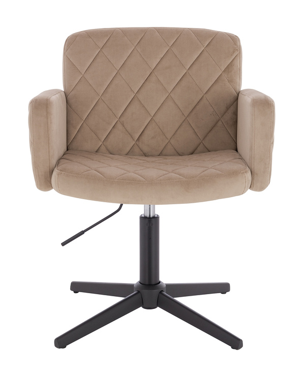 HR802CROSS Latte Modern Velúr Szék Fekete lábbal