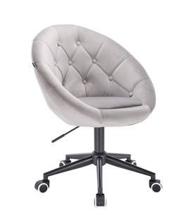 HR8516K Acél modern velúr szék fekete lábbal