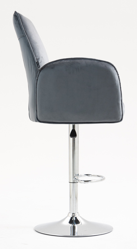 HR280W Grafit Modern Velúr Szék Krómozott lábbal