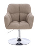 HR550N Latte modern boucle szék krómozott lábbal