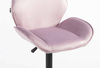 HR350W Halványlila modern velúr szék fekete lábbal