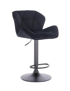 HR111W Fekete modern velúr szék fekete lábbal