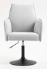 HR280N Szürke modern boucle szék fekete lábbal