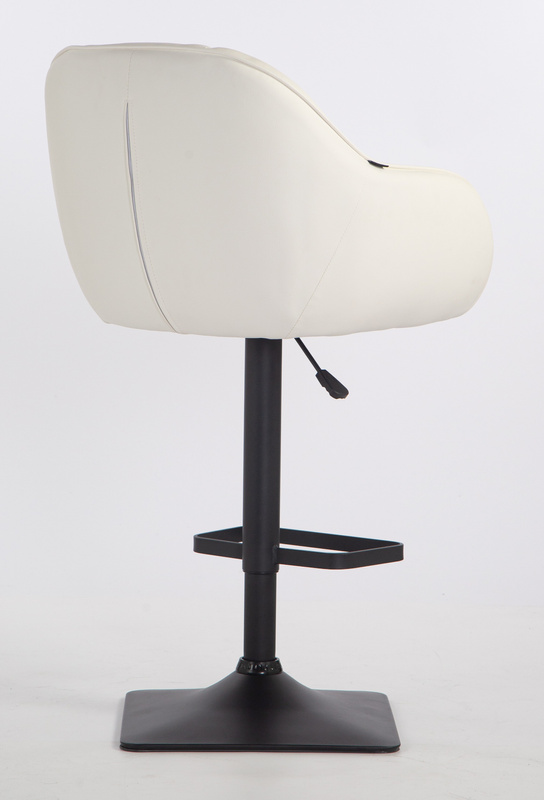 HR2055KW Fehér Modern Műbőr Szék Fekete lábbal