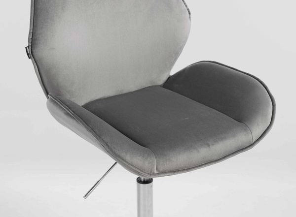 HR350N Acél modern velúr szék krómozott lábbal