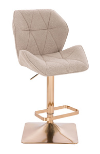 HR212KW Latte modern boucle szék arany lábbal
