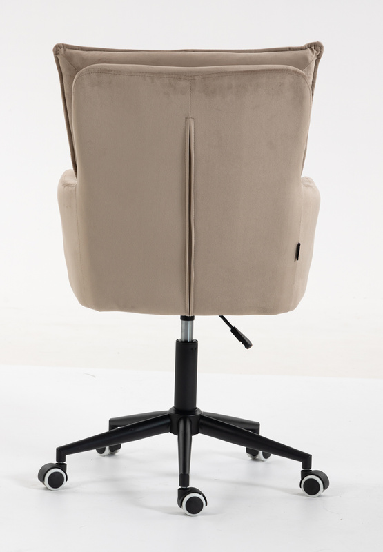 HR250K Latte modern velúr szék fekete lábbal