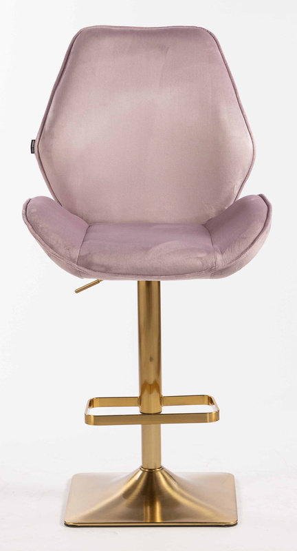 HR350KW Halványlila modern velúr szék arany lábbal