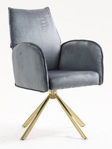 HR280 CSILLAGLÁB Grafit Modern Velúr Szék Arany lábbal