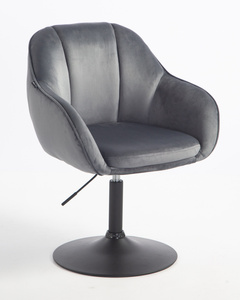 HR2055N Grafit Modern Velúr Szék Fekete lábbal