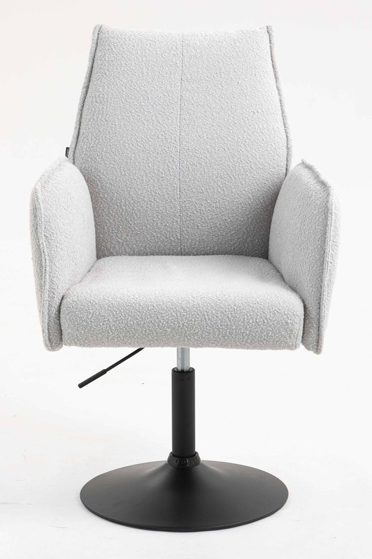 HR280N Szürke modern boucle szék fekete lábbal