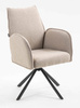 HR280 CSILLAGLÁB Latte modern boucle szék fekete lábbal