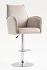 HR280W Latte Modern Velúr Szék Krómozott lábbal