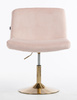HR150N Púder Rózsaszín Modern Velúr Szék Arany lábbal