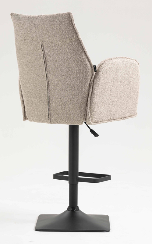 HR280KW Latte modern boucle szék fekete lábbal