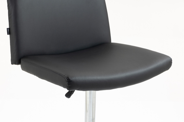 HR150W Fekete Modern Műbőr Szék Krómozott lábbal