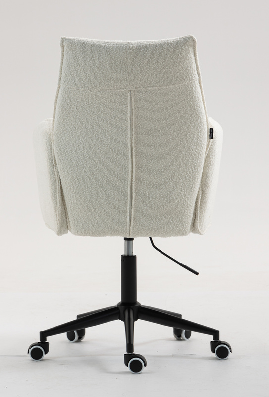 HR280K Krémszínű modern boucle szék fekete lábbal