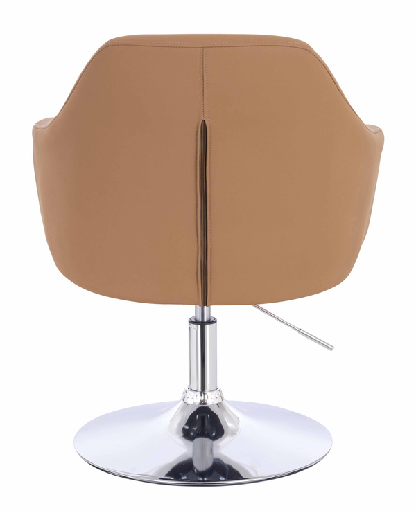 HR831N Karamell Műbőr Premium Soft szék Krómozott lábbal