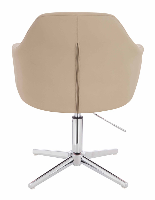 HR831CROSS Krémszínű Műbőr Premium Soft szék Krómozott lábbal