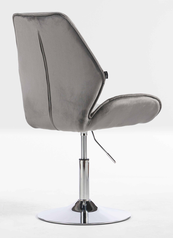 HR350N Acél modern velúr szék krómozott lábbal