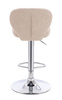 HR193W Latte modern boucle szék krómozott lábbal