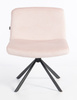 HR150 CSILLAGLÁB Púder Rózsaszín Modern Velúr Szék Fekete lábbal