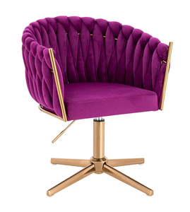 HR750CROSS Fukszia Modern Velúr Szék Arany lábbal