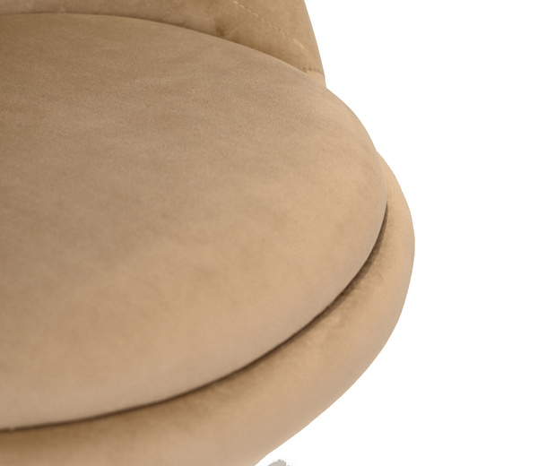 HR948N Latte Modern Velúr Szék Krómozott lábbal
