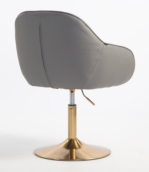 HR2055N Szürke Modern Műbőr Szék Aany lábbal