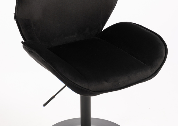 HR350N Fekete modern velúr szék fekete lábbal