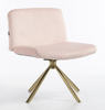 HR150 CSILLAGLÁB Púder Rózsaszín Modern Velúr Szék Arany lábbal