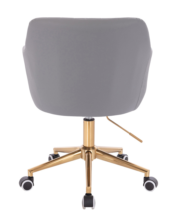 HC190K Szürke Modern Műbőr Szék Arany lábbal