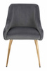 HR920 Szék arany lábakkal Grafit velúr