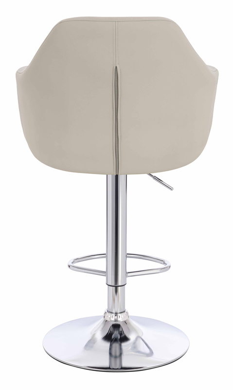 HR831W Ecru Műbőr Premium Soft szék Krómozott lábbal