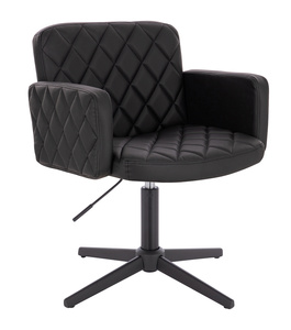 HC802CROSS Fekete Modern Műbőr Szék Fekete lábbal