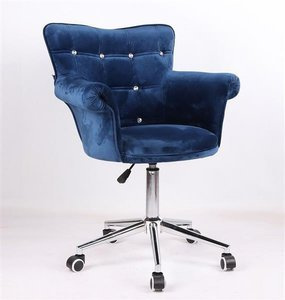 HR804CK Tengerkék modern velúr szék