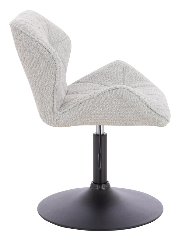 HR111N Szürke modern boucle szék fekete lábbal