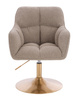 HR550N Latte modern boucle  szék arany lábbal