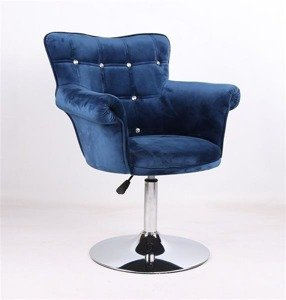 HR804CN Tengerkék modern velúr szék