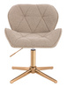 HR111CROSS Latte modern boucle szék arany lábbal