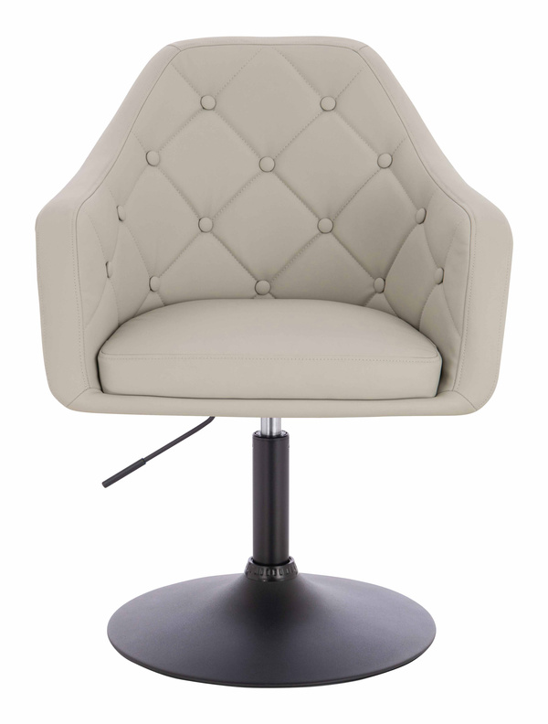 HR831N Ecru Műbőr Premium Soft szék fekete lábbal