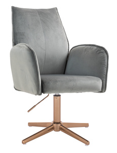 HR280CROSS Acél Modern Velúr Szék Arany lábbal