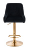 HR920W Fekete Modern Velúr Szék Arany lábbal