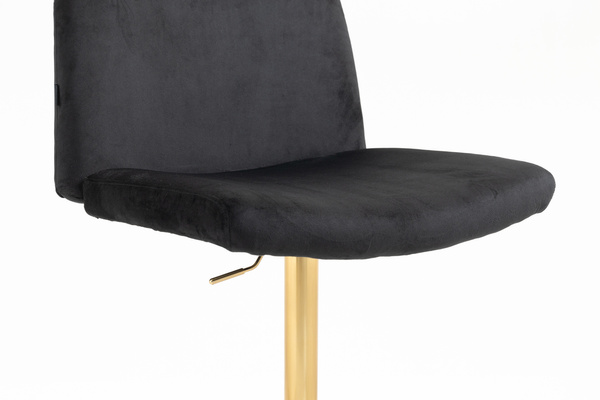 HR150W Fekete Modern Velúr Szék Arany lábbal