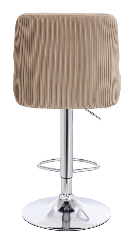 HR920W Latte Modern Velúr Szék Krómozott lábbal
