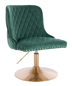 HR940N Sötétzöld Modern Velúr Szék Arany lábbal