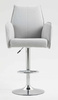 HR280W Szürke modern boucle szék krómozott lábbal